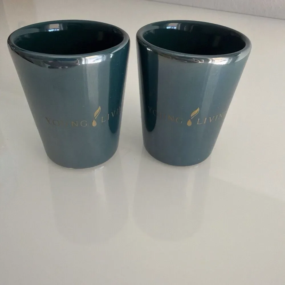 Young Living Ningxia Red Exclusive Green Shot Glasses New
